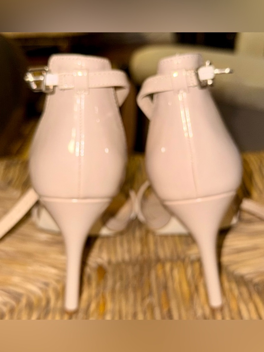 Pre-Loved Metaphor Pale Nude Patent Ankle-Strap Heels - Picture 4 of 6
